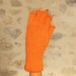 Mitaines en laine mohair et soie