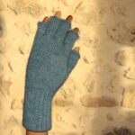 Mitaines en laine mohair et soie