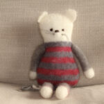 Doudou gros chat en laine mohair de chevreau et soie – Image 2