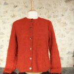 Veste en pur mohair de chevreau Intemporelle col rond – Image 2