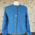 Veste en pur mohair de chevreau Intemporelle col rond
